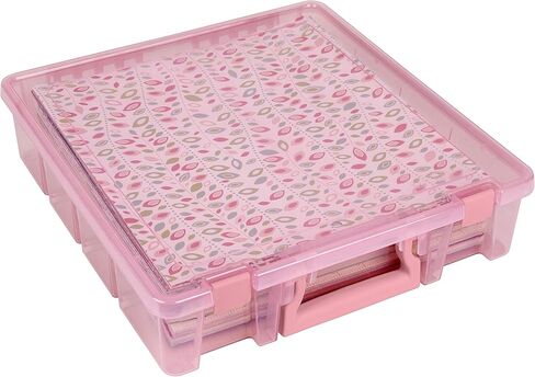 ArtBin 6955RK Super Satchel 1-Compartment Box, Art & Craft Organizer, Translucent Blush (Pack of 2) in Saudi Arabia