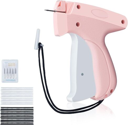 Quickly Clothing Fixer, Mini Stitch Tagging Gun for Clothing Quilt Fixation Comes with 5 Needles、500 Black & 500 White 5mm Mini Fasteners, Stitch Gun for Clothes Instant Button Garment Connector in Saudi Arabia