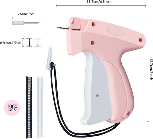 Quickly Clothing Fixer, Mini Stitch Tagging Gun for Clothing Quilt Fixation Comes with 5 Needles、500 Black & 500 White 5mm Mini Fasteners, Stitch Gun for Clothes Instant Button Garment Connector in Saudi Arabia