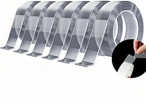 TD DECO 2 Rolls Nano Adhesive Mountiung Tape (Gen 2),Heavy Duty Double Sided Tape,20FT Total, Anti-Dust Bag,Super Tough Tape,Mounting Tape,Rug Tape,Flex Tape,Waterproof Tape,Removable Tape,Poster Tape in Saudi Arabia