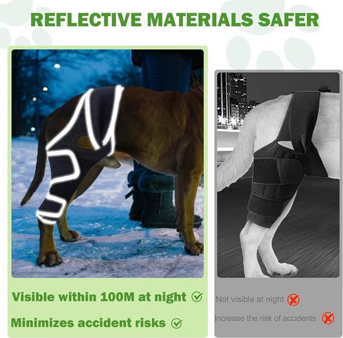 Dog Knee Braces for Back Leg, Knee Brace for Dogs with Torn ACL Hind Leg or Front Leg, Help Pain Relief, Osteoarthritis, Ligament Injuries Adjustable Leg Support Brace for Rear Legs, L in Saudi Arabia