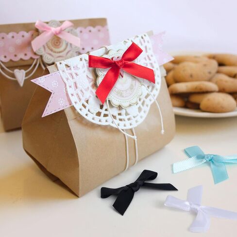 40pcs Mini Pink Ribbon Bows, Small Satin Ribbon Bow, Cute Soft Bowknot Sewing Accessories for Flowers Bakery Wrapping Christmas Wedding Birthday Party Decoration- 2 Styles in Kuwait