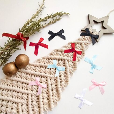 40pcs Mini Pink Ribbon Bows, Small Satin Ribbon Bow, Cute Soft Bowknot Sewing Accessories for Flowers Bakery Wrapping Christmas Wedding Birthday Party Decoration- 2 Styles in Kuwait