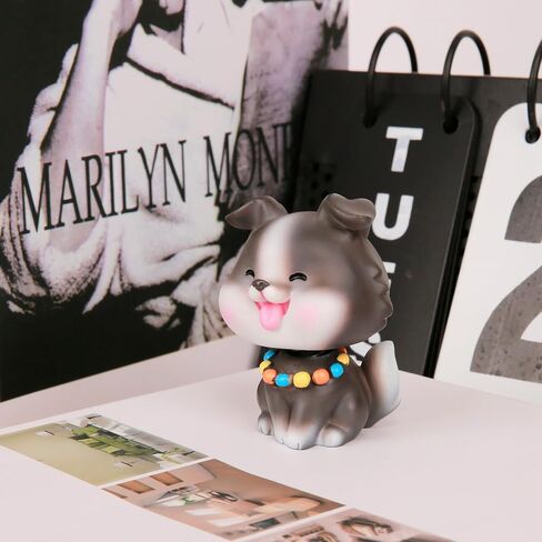 Bobble Head Dogs for Car Dashboard, Cute Puppy Ornament Figrines, Mini Shaking Head Dogs Decoration, Nodding Doggy Figures Gift for Car Home Office Desk(Border Collie) in Kuwait
