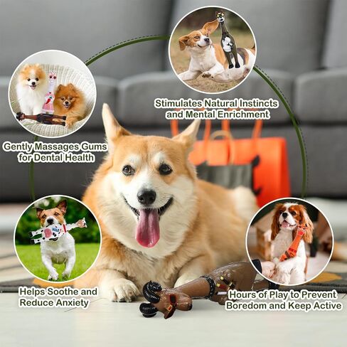 8 Pcs Rubber Chicken Dog Toy Large Squeaky Screaming Chicken Dog Rubber Squeeze Squeaky Prank Noise Maker Chew Toy for Pets, 6 Styles Mixed in Kuwait