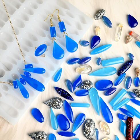 (5 Pack) Resin Earring Molds, Resin Jewelry Molds Christmas Silicone Pendant Molds for Women Epoxy Resin Christmas Pendant in Saudi Arabia