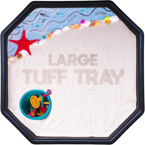 Small Tuff Tray by Learning Through PLAYtrays | 27.5"x 27.5" Brown Sensory Play Tray | Sand and Water Table for Toddler & Kids Activities | Montessori & Reggio Inspired | Stand NOT Included in Saudi Arabia