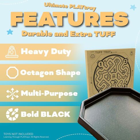 Small Tuff Tray by Learning Through PLAYtrays | 27.5"x 27.5" Brown Sensory Play Tray | Sand and Water Table for Toddler & Kids Activities | Montessori & Reggio Inspired | Stand NOT Included in Saudi Arabia