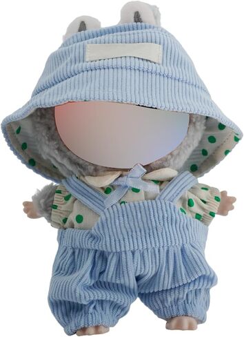 Clothes for Labubu, Accessories for Labubus, Clothes Set for Labubu Dolls, Adorable Chic 2 PCS Set Ornaments Jumpsuit for LABUBU Doll Accessories (No Doll) (Jumpsuit-Blue) in Kuwait
