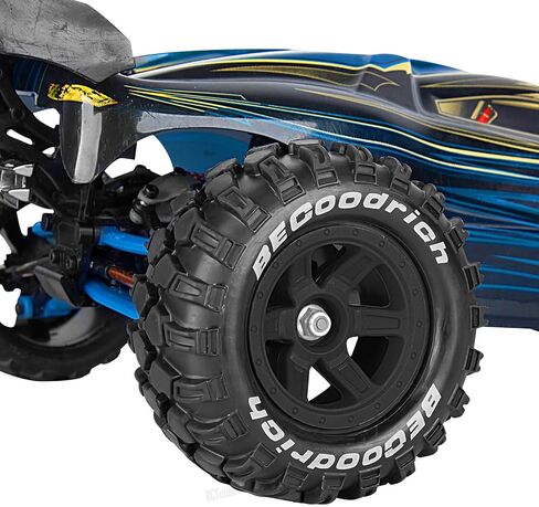 RC عجلات وإطارات على الطريق Monster Truck Trx E-Revo Summit HPI Savagegt-2xs Redcat Volcano-16 for 1/12 1/14 1/16 E-Revo MJXRC 16208 16209 16210 ، RC Blastic Wheels ، Black in Kuwait