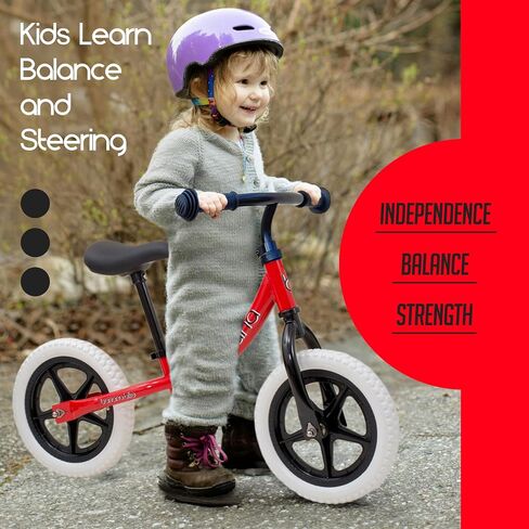 banana bike GT Balance Bike - Lightweight No Pedal Push Bike for Toddlers Ages 2-4 - Adjustable Handlebar and Seat, Aluminum Frame, Air Tires - Ideal Training Bike for Kids - Red, 33x18x24 Inches in Saudi Arabia