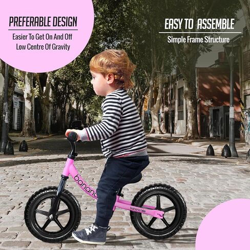 دراجة Banana Bike GT Balance Bike - خفيفة الوزن لا توجد دراجة دفع للدواسة للأطفال الصغار الذين تتراوح أعمارهم بين 2 و 4 - مقود قابل للتعديل ومقعد ، إطار من الألمنيوم ، إطارات الهواء - دراجة تدريب مثالية للأطفال - أحمر ، 33 × 18 × 24 بوصة in Kuwait