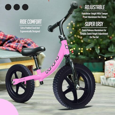 دراجة Banana Bike GT Balance Bike - خفيفة الوزن لا توجد دراجة دفع للدواسة للأطفال الصغار الذين تتراوح أعمارهم بين 2 و 4 - مقود قابل للتعديل ومقعد ، إطار من الألمنيوم ، إطارات الهواء - دراجة تدريب مثالية للأطفال - أحمر ، 33 × 18 × 24 بوصة in Kuwait