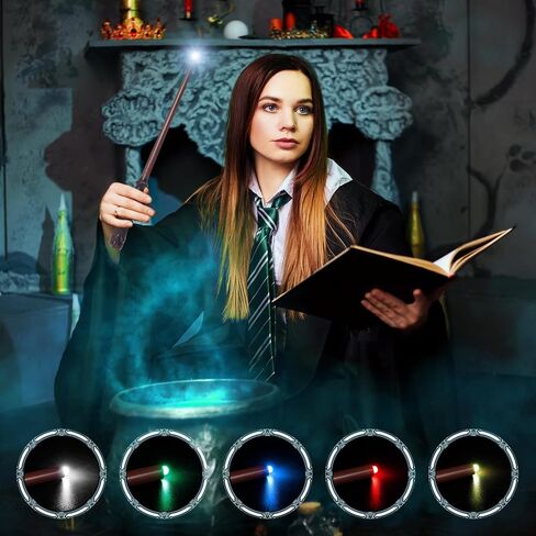 WAND UP MAGIC WAZARD مع 5 لون فاتح ثابت ، وراتينج الساحرة المضيئة القابلة لإعادة الشحن. in Kuwait