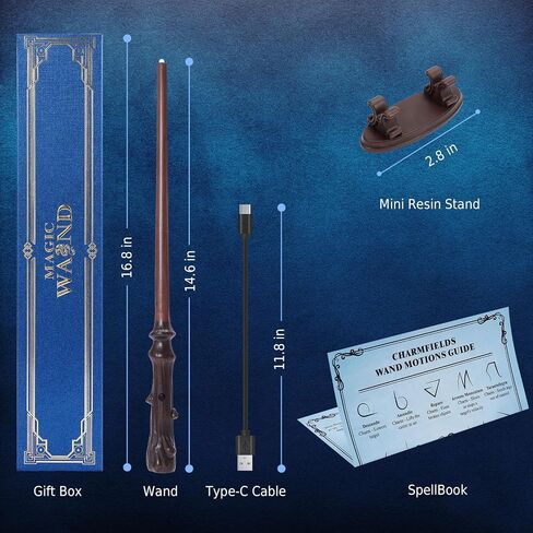 WAND UP MAGIC WAZARD مع 5 لون فاتح ثابت ، وراتينج الساحرة المضيئة القابلة لإعادة الشحن. in Kuwait