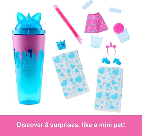 Barbie Pop Reveal Series Doll & Accessories Set, Shakes Series, Scented Bright Bunny Scented Fashion Doll & Pet, 8 Surprises Include Color Change in Saudi Arabia