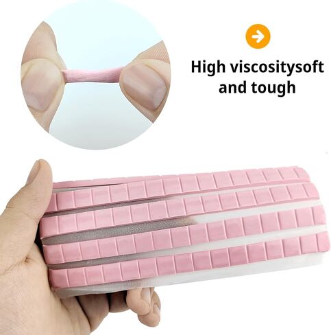 96 Pieces Sticky Tack, Wall Adhesive, Removable and Reusable Mounting Putty for Wall Hanging Pictures, Poster, Museum (96, Pink) in Saudi Arabia