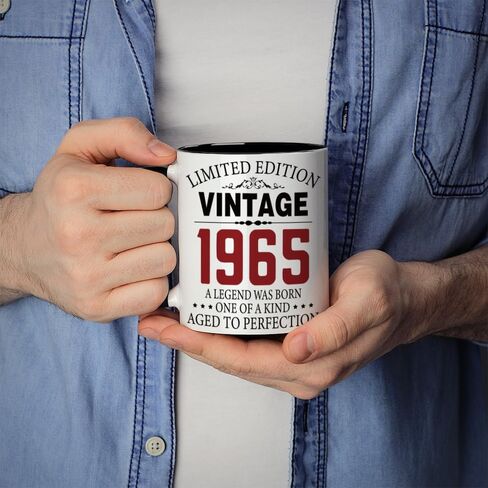 Quimoy 60th Birthday Gifts Women Men, 60 Year Old Gift, 1965 Birthday Gifts for Her Him, 60th Gift, 1965 Coffee Mug-11 Ounces in Kuwait