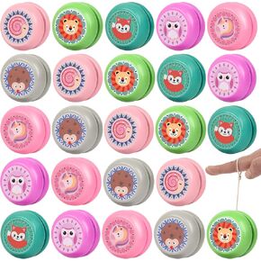 24 pcs yoyo for Kids Jungle Animals Yo Yo Bulk Wooden Yoyo Beginner yo Yo Classroom يجب أن يكون Safari Animals Birthday goodie bag bag pinata pinata return gifts