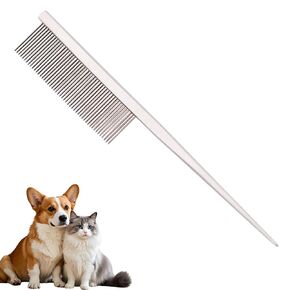 PET PET COMP COMS TALL DEMATTING CIN و DOG COMB ， تصميم مستدير لإزالة التشابك الآمن ، تصفيفة الشعر ، التدليك ， إزالة الشعر فضفاضة ， منع تهيج الكفوف ، الوجه ، الذيل ، إزالة البقعة المسيل للدموع