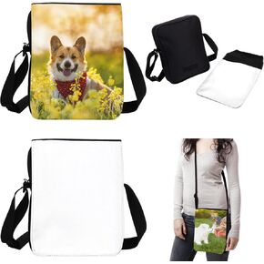 Covzoe 2 Pack Sublimation Flagy Flags ، Bassody Crossbody Bag مع حزام قابل للتعديل ، حقيبة كتف تسامي DIY ، حقيبة محفظة محفظة تسامي هدايا عيد الميلاد