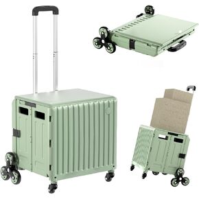 Utility Cart Heavy Duty: Collapsible Rolling Cart with Wheels for Teacher Classroom Supplies School Storage & Office Organization