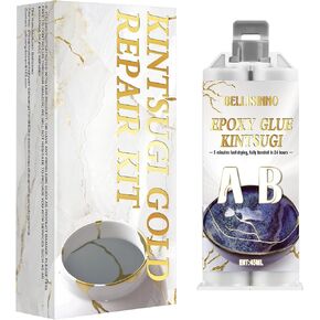 Bellisinno Kintsugi Kit Repair ، Gold Glue for Ceramics and Porcelain Repair