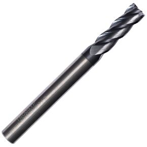 Carbide 1/4" Square End Mill - 4 Flutes AlTin Coated - 1/4" Shank - 3/4" Length for Cut - HRC 55 - for Milling Alloy Steels, Hardened Steels, Stanless Steel.