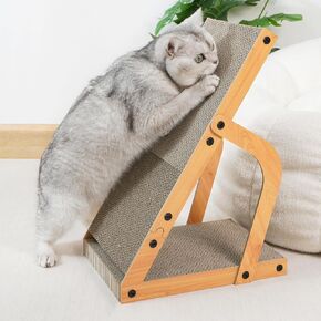 Cat Scratcher ، خدش القط من الورق المقوى للقطط الداخلية ، 22.4 × 9.8 بوصة لوحة خدش Cat ، منحدر L.