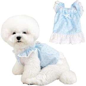 XS Dog Cloths for Drage Small Spring Summer Dress Prints Dress Dresses Doggy Cogy Puppy Pajamas for Fanem