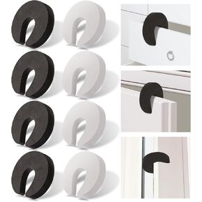 8 Pcs Multifunctional Door Slam Stopper, Stylish Door Pinch Guard, Door Finger Pinch Guard That Prevent Finger Injuries, Slamming Doors, and Keep Children or Pets from Getting Locked in Rooms