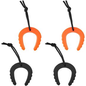 4 Pcs Rubber Door Stopper Wedge,First Responder Door Stops for Police & Firefighter and Emergency Medical Services Gear Accessories Durable Door Stoppers & Wedges（ 2 Black & 2 Orange）