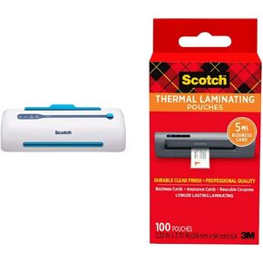 Scotch PRO TL906 Thermal Laminator and Scotch Thermal Laminating Pouches Bundle