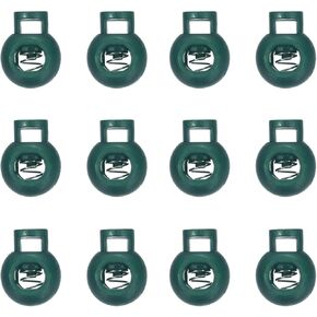 PATIKIL Plastic Cord Lock, 50 Pack Single Hole Toggle Stopper Round Ball Shaped Adjustable Cord Stops Fastener for Paracord, Camping, Hiking, Shoelace Replacement, White