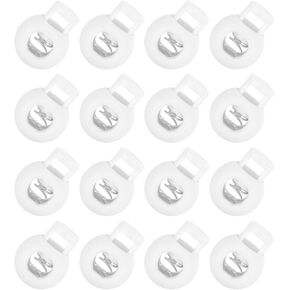 Uxcell 50pcs أقفال سلك بلاستيكية 8 ملم ، تم تبديل شريط التمرير الزنبركي مقطع سدادة سدادة مثبتة كرة مستديرة للرسومات Paracord Shoelace ، الأصفر