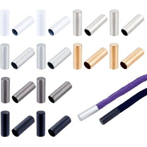 Ahandmaker 120pcs 6 ألوان معدن جرس سدادة سدادة سبل سلك نهاية القفل جرس الحبل سدادة نهاية سدادة نهاية لمحوم حبل الحبل حقيبة الظهر حقيبة الظهر DIY