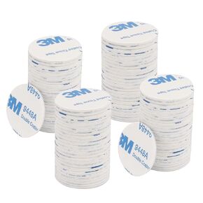 DRENIS100 PCS 3M شريط الرغوة مزدوج الجوانب جولة قوية وسادة قوية 25 × 25x 2 مم من وسادة لاصق التثبيت الثقيلة مناسبة للجدران ， المرايا الصغيرة والأبواب
