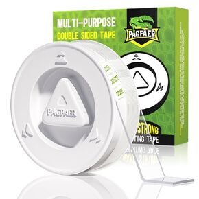 Strong Double Sided Tape Heavy Duty,16.4FT Nano Tape, Extra Large Clear & Tough Mounting Tape,Two Sided Adhesive Tape，Removable Hanging Strips for Wall, Picture, Poster, Home,Office and Outdoor
