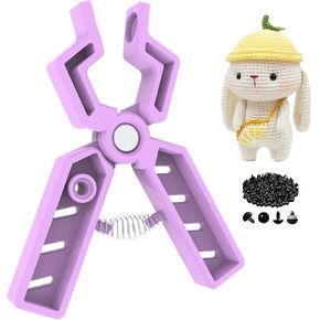 Safety Eye Tool for Crocheting, Auxiliary Tool for Attaching Safety Eyes, Crochet Tools for 5-30mm Stuffed Animals Safety Eyes Making Supplies Tool