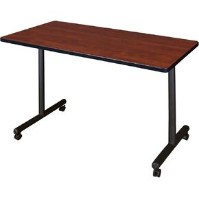 Regency Kobe 48 by 24-Inch Mobile Training Table, Cherry
