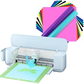 LOKLiK iCraft by HTVRONT Cutting Machine & Matte Permanent Vinyl - 14 Pack 12" X 12" Bundle