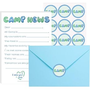 10 مجموعة معسكر ثابتة ، ورقة قرطاسية معسكرات Sleepaway Camp ومتطلبات ، أساسيات المعسكر الصيفي للبنين والبنات (الوردي)