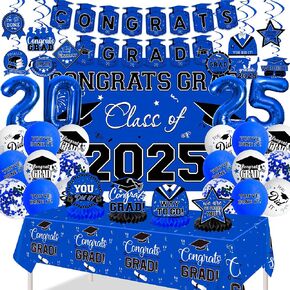 ديكورات التخرج 2025 ، فئة 2025 خلفية ، شعار ، 2025 بالونات رقائق ، مائدة المائدة ، دوامات معلقة ، قرص قرص العسل ، زخارف لوازم الحفلات المقدمة للكلية (أسود أنج الذهب)