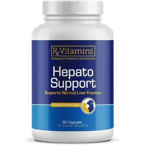 RX Vitamins دعم الكلاب للكلاب والقطط - ملحق دعم الكبد مع الحليب Thistle - يعزز التخلص من الكبد للحيوانات الأليفة العليا - 90 CT