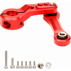 قضيب ربطة عنق الألومنيوم و 25T Servo Horn Upgrade Pressions for 1/8 Arrma Typhon Kraton Talion Outcast 6s BLX ، 1/7 BLX غير المحدودة Mojave 6S BLXM ， استبدال AR340061 AR330230 (أحمر)