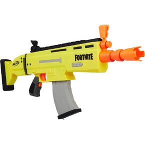 Nerf Fortnite AR -L Elite Dart Blaster - Blaster Toy Flaster ، 20 سهامًا رسمية لـ Fortnite Elite ، فليب مشاهد - للشباب والمراهقين والبالغين