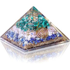 Orgone هرم نجاح الثقة - روز الكوارتز الملايين لازولي الهرم الكريستالي - مولد الطاقة الإيجابية حماية هرم orgonite - بلورات الهرم وحجارة الشفاء - وفرة التعاطف