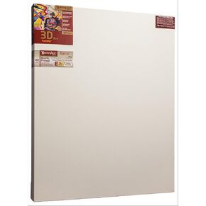 Masterpiece Z1DE-3344 3D Pro 2.5 "Sierra Deep Sierra Heavy Beight Mediure Mediure 14.6 Oz Cotton Canvas 33" × 44 "White