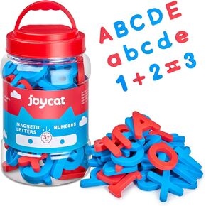أحرف وأرقام Joycat المغناطيسية ، مغناطيس ثلاجة أبجدية صغيرة وصقل ، مجموعة ألعاب ملونة ، رموز رياضية للأطفال ، رموز الرياضيات للأطفال الصغار ، الأطفال (78 PCS)