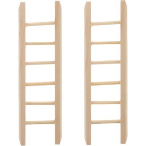 سلم خطوة خشبية مصغرة ، 2pcs 1: 12 دمية مصغرة أثاث منزل سلم سلم DIY للحرف اليدوية للمناظر الطبيعية الديكور ، 3.9x1.1inch